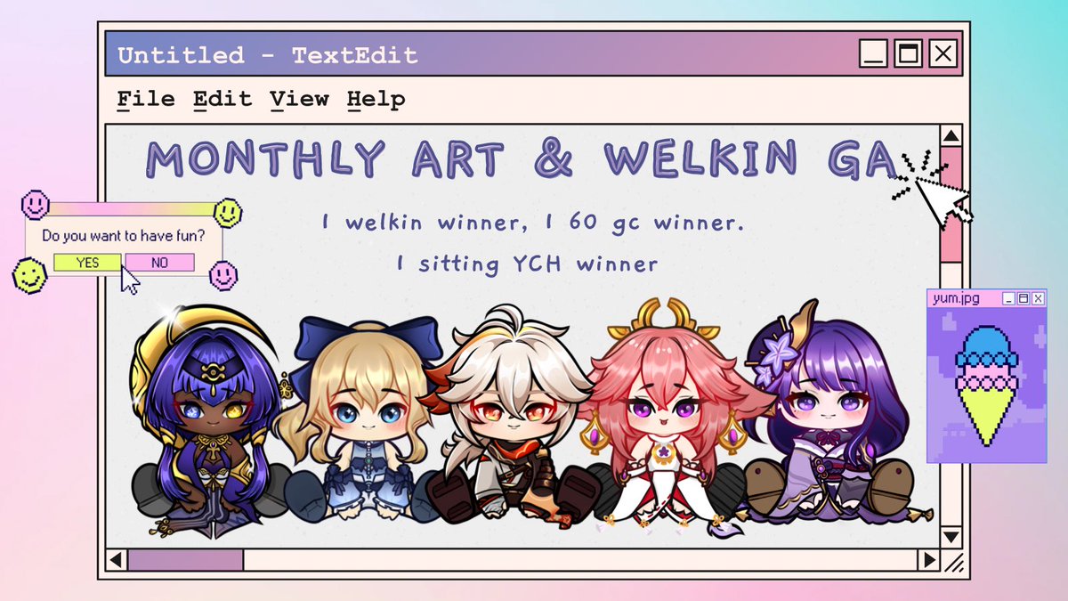 shylestials's tweet photo. 🌷🍀 MONTHLY ART GA &amp; WELKIN IS HERE 🍀🌷

1 welkin winner | 1 60 gc winner &amp; 1 YCH CHIBI winner 🎉

✨RT + LIKE 
✨follow me here on twt @xshyberryx 
✨Tag 1 friend &amp; reply with your coffee order

RT PICKER VIA RAZER GOLD
winners will be picked Mon Oct 17 🌷 https://t.co/ipRtslHT6z