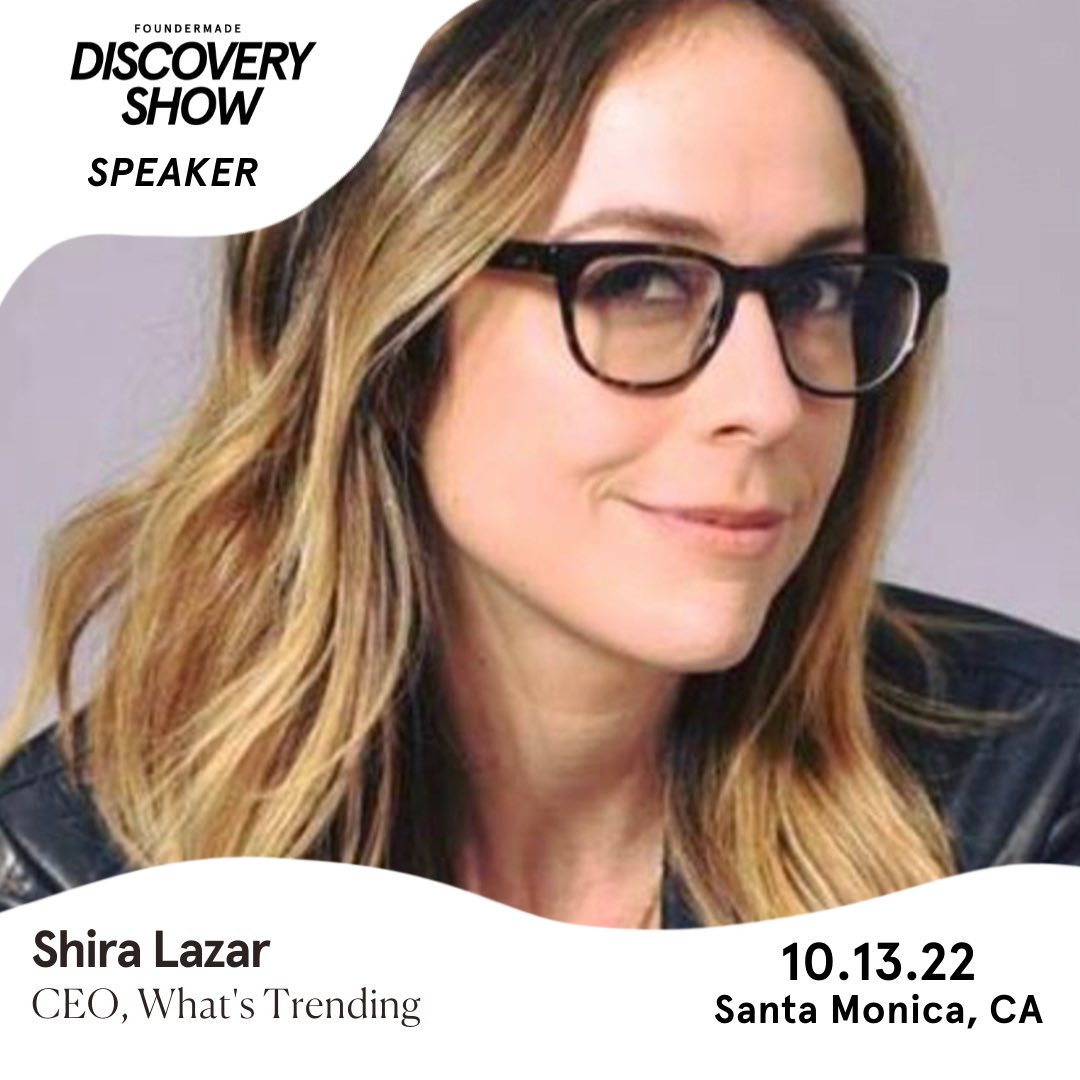shiralazar's tweet photo. So excited to be speaking at @FounderMade’s #DiscoverySummit today in Santa Monica!

This event will bring together 2000+ disruptive industry leaders for a day of unparalleled networking opportunities, innovative product and solution discovery, and world-class education 🙌

1/2 https://t.co/0z4EeO6EPw