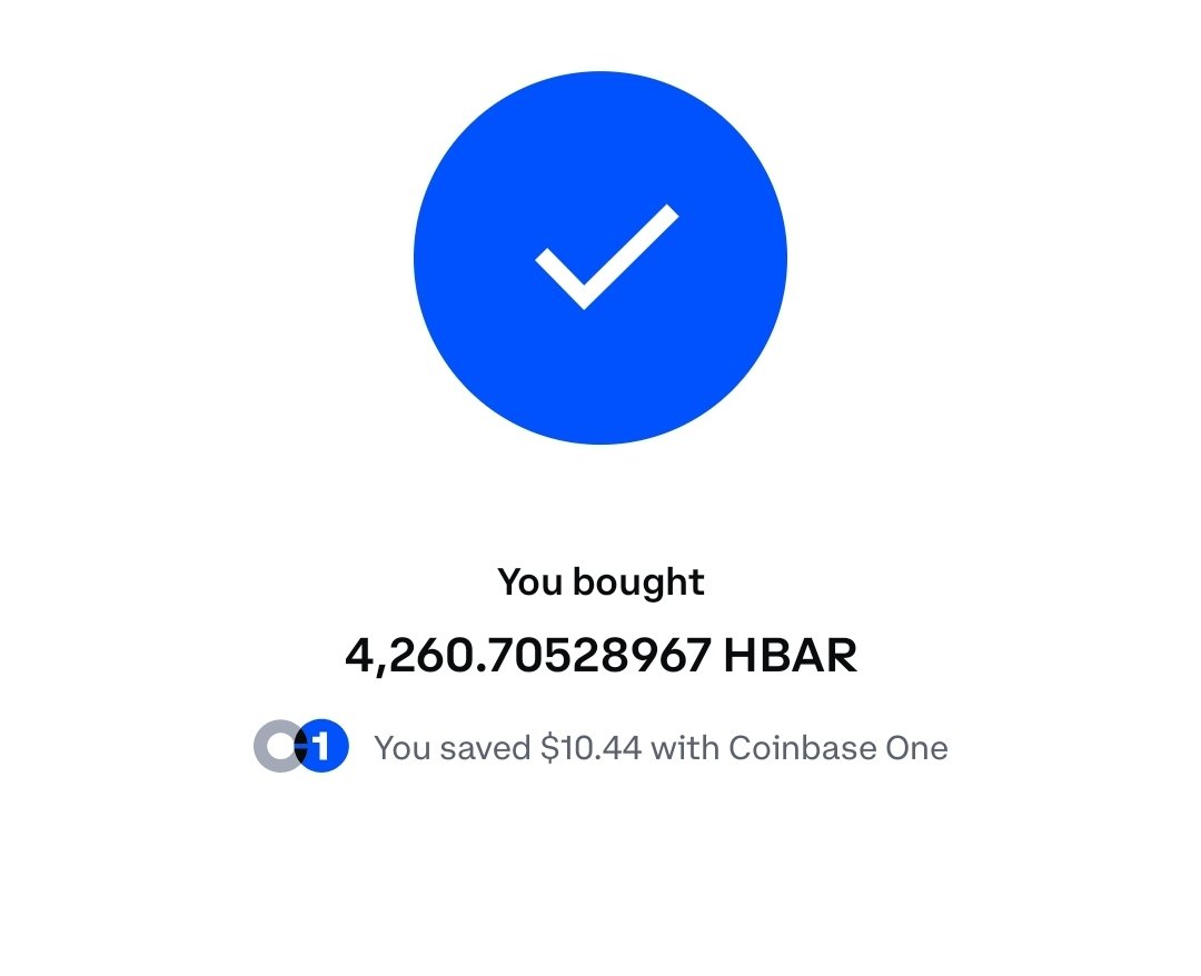 CharlesMarkette's tweet photo. Feels good man 🥲❤️ @HBAR_foundation @coinbase #HBAR #HBARbarians #hellocoinbase https://t.co/SydQ0Rj0GT