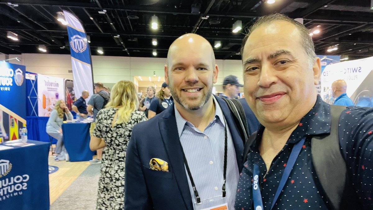 ahedNajjar's tweet photo. With a close friend and great supporter @bobby_wales after 12 years from first meeting thank you @EMSWorldOFCL #EMSWorldExpo2022 https://t.co/CYaUDMG3lK
