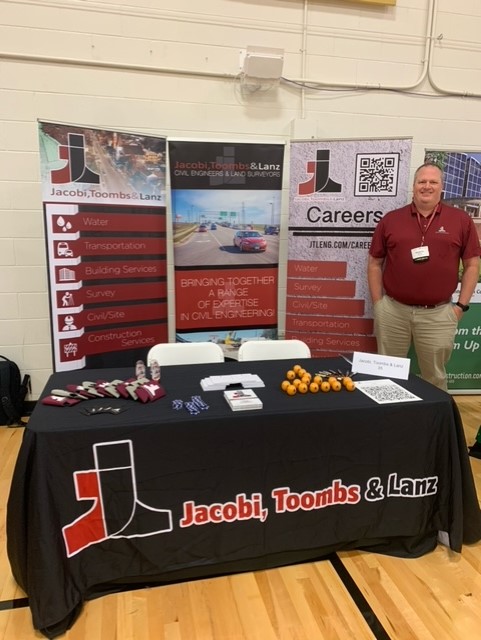 JTLengineering's tweet photo. Steve Marshall and Steve Weber attended the Fall Hybrid CESAC Civil Engineering Career Fair at @Purdue University today. We're constantly spreading the word about JTL and the amazing careers available in this industry. #JTLengineering https://t.co/0l8Hk0p6Md