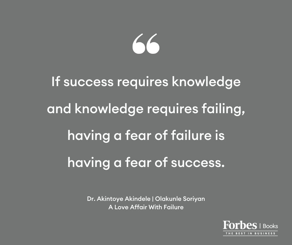 Forbes_Books's tweet photo. We have the perfect read for #FearOfFailureDay! Learn from Dr. Akintoye Akindele and Olakunle Soriyan in their hit book, "A Love Affair With Failure."

Get your copy: https://t.co/VLO9sX9bcS
International #DayForFailure https://t.co/njrsSokPzc