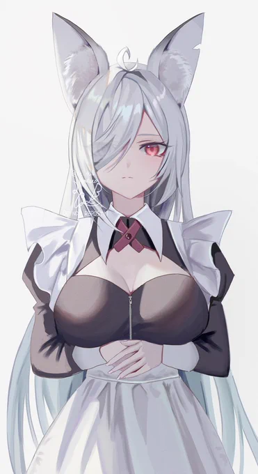 主人からの命令を待ってるお狐メイド#オリジナル 