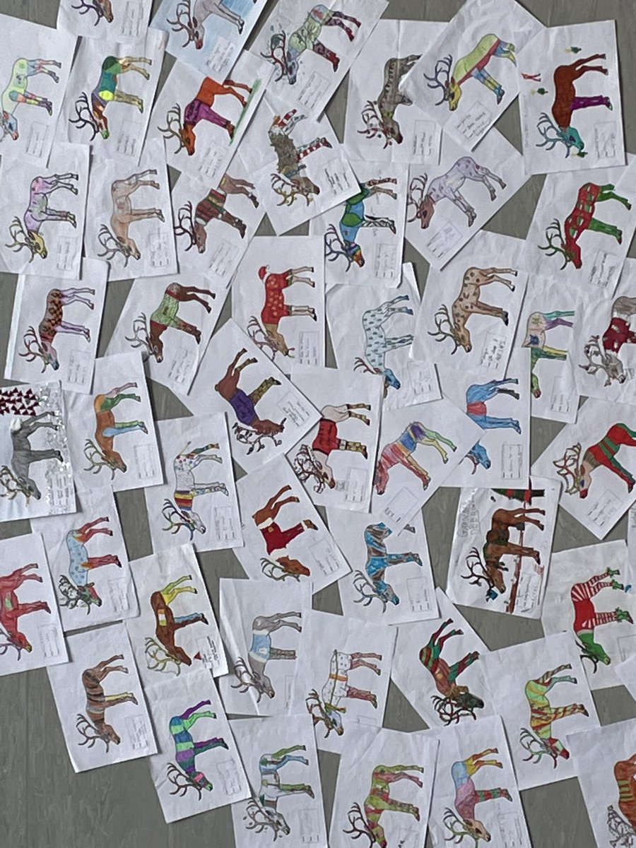 EtnsMidleton's tweet photo. We certainly have some budding artists in the school. We look forward to partaking in the festivities again this year. #reindeer #midletonlights #midleton #educatetogether https://t.co/ZYSk6HUKMM