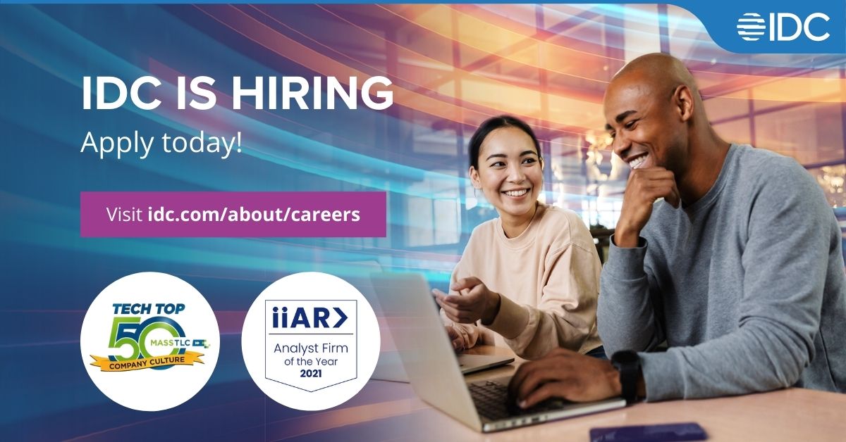 IDC is #nowhiring for a Sales Support Specialist! Do you have a passion for #technology and #customerservice?  Learn more about the position at the link below and apply now!
bit.ly/3erCqMP