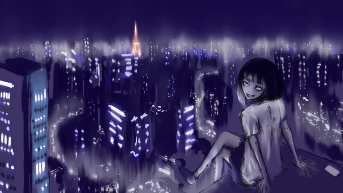 動画用16:9絵、最近描いた順に。#ボカロPの描く絵が見たい 