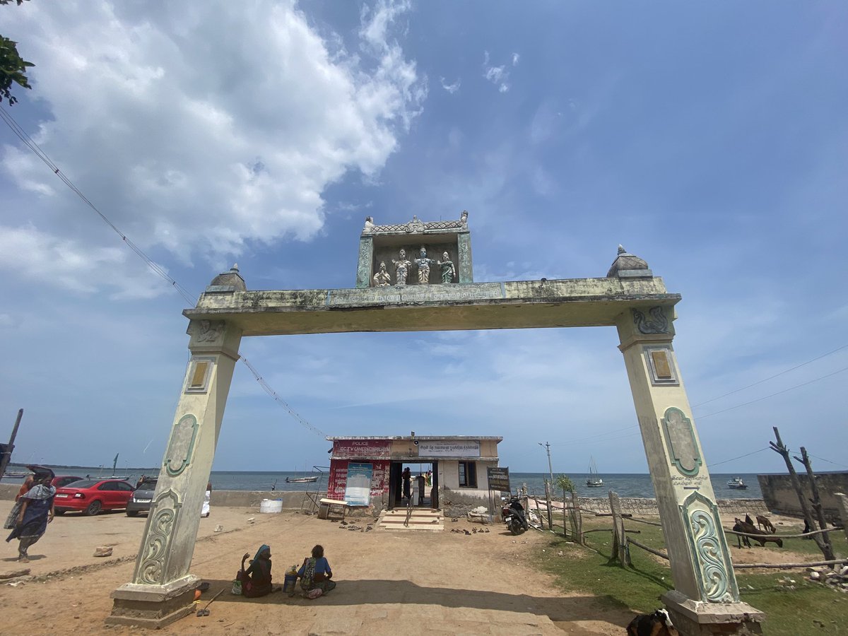 KalaForTemples's tweet photo. Unique Navapashanam temple consecrated in the Sea in Tamilnadu. This #temple is dedicated to #Navagrahas,the nine planetary deities, located in #Devipattinam, TamilNadu. When you visit TN,don’t miss this rare powerful place. 
#TempleTales 
#TemplesofIndia 
https://t.co/SN5bZZp73G https://t.co/sGmkxCDLrf