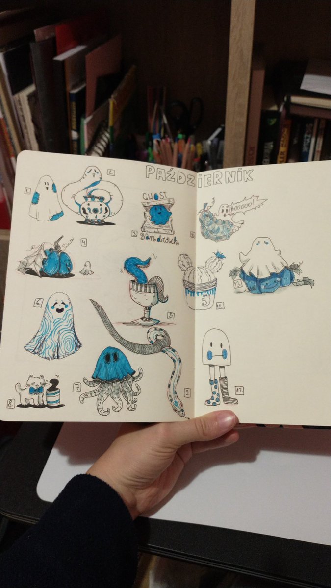 Sakuja5's tweet photo. My #whatevertober evolved into #ghosttober I guess 🤔

#inktober2022 https://t.co/ZZm7yGpAGI