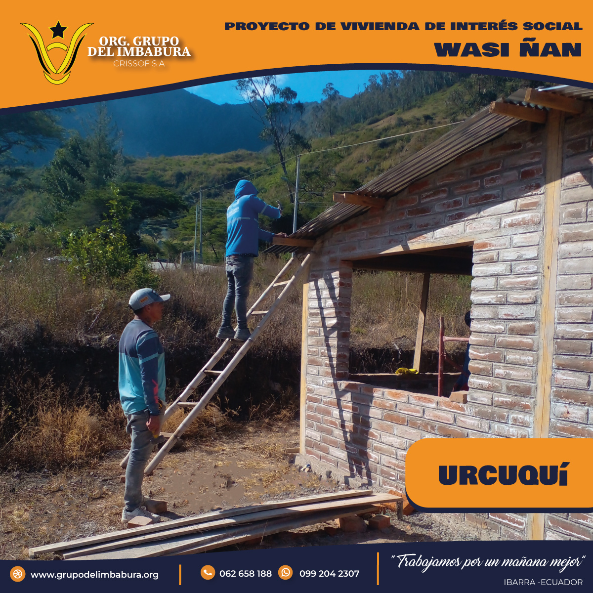 grupdelimbabura's tweet photo. 📍Continuamos elaborando más viviendas para las familias en el cantón Urcuquí.
"Los sueños se hacen realidad"
.
.
.
#ibarra #ecuador #ibarraecuador #ecuatorianos #interessocial #viviendas #viviendas #hogar #viviendasocial #familia #dia #urcuqui #sueños #realidad https://t.co/NzEiy2Irl6