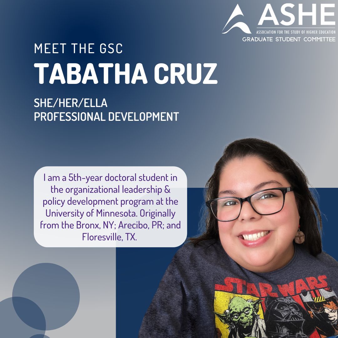 ashegrads's tweet photo. As we continue with our GSC spotlights, we introduce Tabatha (@tabatha_cruz) to you! She is one of our Pro Devo Co-Coordinators. Tabatha's jammed out to her favorite summer song by Bad Bunny- Titi Me Pregunto. Go Tabatha!
#ASHEgrads #ASHEgsc https://t.co/UTZU3mFlEV