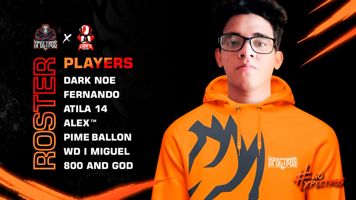 Xpectros (@xpectroscr) on Twitter photo #RosterLiga2🔥
Presentamos nuestro roster para la <a href="/Liga_2PE/">LIGA 2 PERÚ</a>
👤 <a href="/YupanFernando/">FernandoYM30</a>
👤 <a href="/PSMDAVID7/">David</a>
👤 <a href="/Jhotyrivera24/">Jhonatan Rivera</a>
☠<a href="/DarkNoeCR/">노아DarkNoe™</a>
☠<a href="/YupanFernando/">FernandoYM30</a>
☠<a href="/Atila14_17/">Atila 14</a>
☠<a href="/AlexCv_16/">Alex</a>
☠<a href="/PimentelJ_CR/">Julio Pimentel</a>
☠<a href="/GK_MiguelOP/">WD I Miguel</a>
☠<a href="/800AndGod/">♠️800 And God♠️</a>
#GoXpectros☠🔥🧡 #RosterLiga2🔥
Presentamos nuestro roster para la <a href="/Liga_2PE/">LIGA 2 PERÚ</a>
👤 <a href="/YupanFernando/">FernandoYM30</a>
👤 <a href="/PSMDAVID7/">David</a>
👤 <a href="/Jhotyrivera24/">Jhonatan Rivera</a>
☠<a href="/DarkNoeCR/">노아DarkNoe™</a>
☠<a href="/YupanFernando/">FernandoYM30</a>
☠<a href="/Atila14_17/">Atila 14</a>
☠<a href="/AlexCv_16/">Alex</a>
☠<a href="/PimentelJ_CR/">Julio Pimentel</a>
☠<a href="/GK_MiguelOP/">WD I Miguel</a>
☠<a href="/800AndGod/">♠️800 And God♠️</a>
#GoXpectros☠🔥🧡