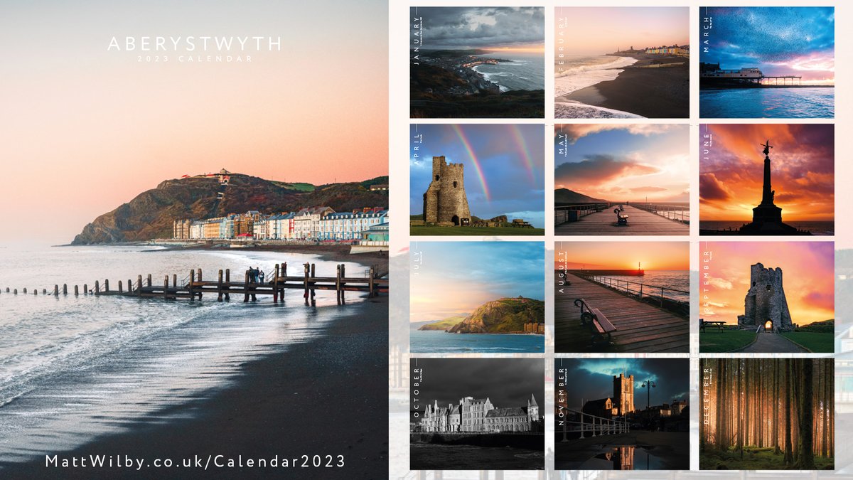 Time for my yearly twitter post to flog some #Aberystywth calendars! mattwilby.co.uk/calendar2023/