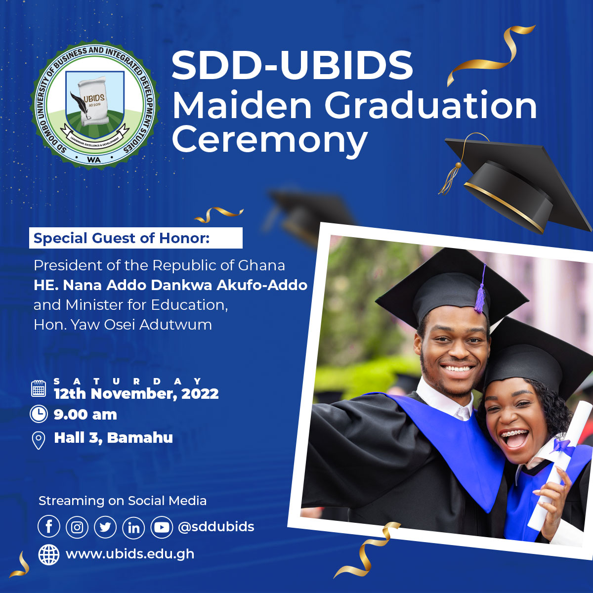 #SDD-UBIDS Maiden Congregation Ceremony