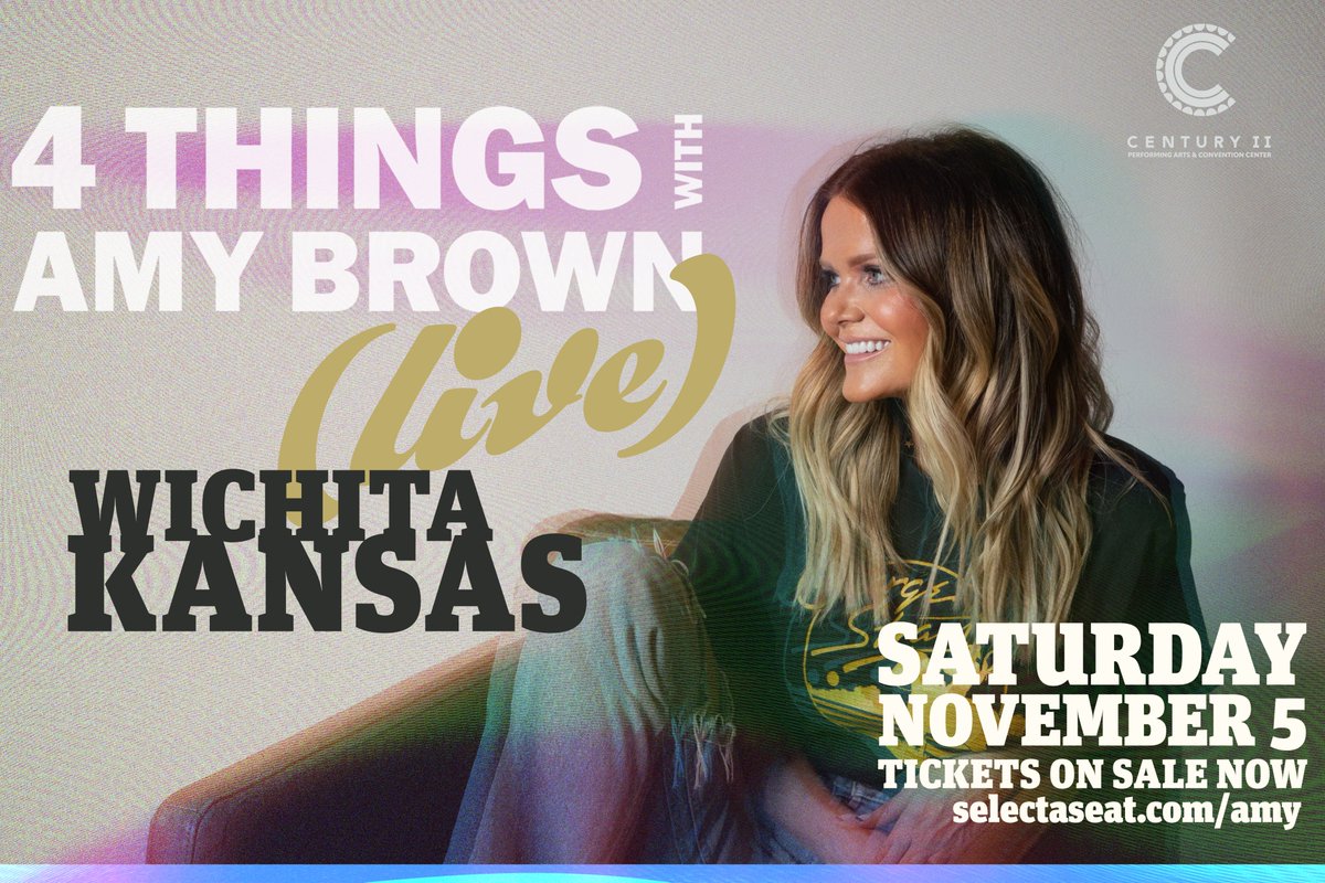 hey friends!! join me in wichita on 11/5 for a night of laughter, fun, giveaways, &amp; more w/ <a href="/1021TheBull/">1021TheBull</a>! 

we'll be talking about the messy parts of life and learning how to get unstuck, make a move, and show up for ourselves!! 

get your tickets now at selectaseat.com/amy
