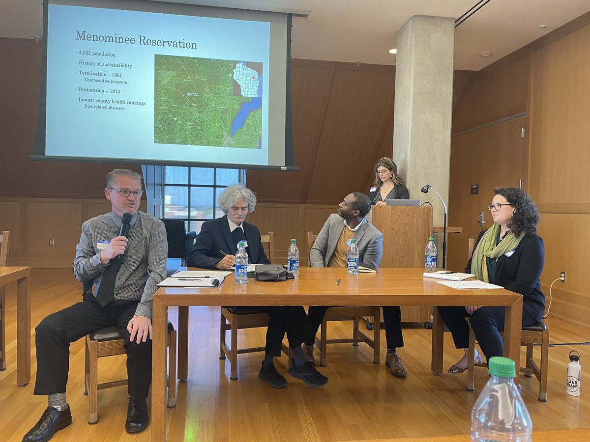 SUSHI co-PI <a href="/BrianKowalkows1/">Brian Kowalkowski</a> presenting as part of the expert panel at the Food Sovereignty workshop today.