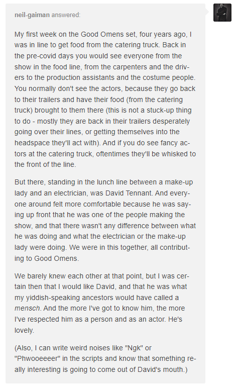 FYeahGoodOmens's tweet photo. Neil about David ❤❤❤ #GoodOmens https://t.co/cBQnonvbcd