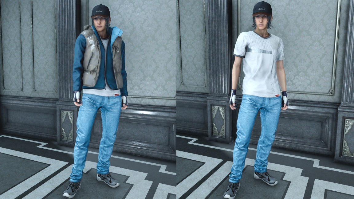 ClairCoult's tweet photo. My double denim mods are now available to download!  Choose your favourite character or download them all!  

https://t.co/Flk345PYR4

#FFXV #FF15 #FinalFantasyXV #FFXVWindowsEdition #FFXVMods #Flagrum #Exineris https://t.co/EOhPDBmjNz