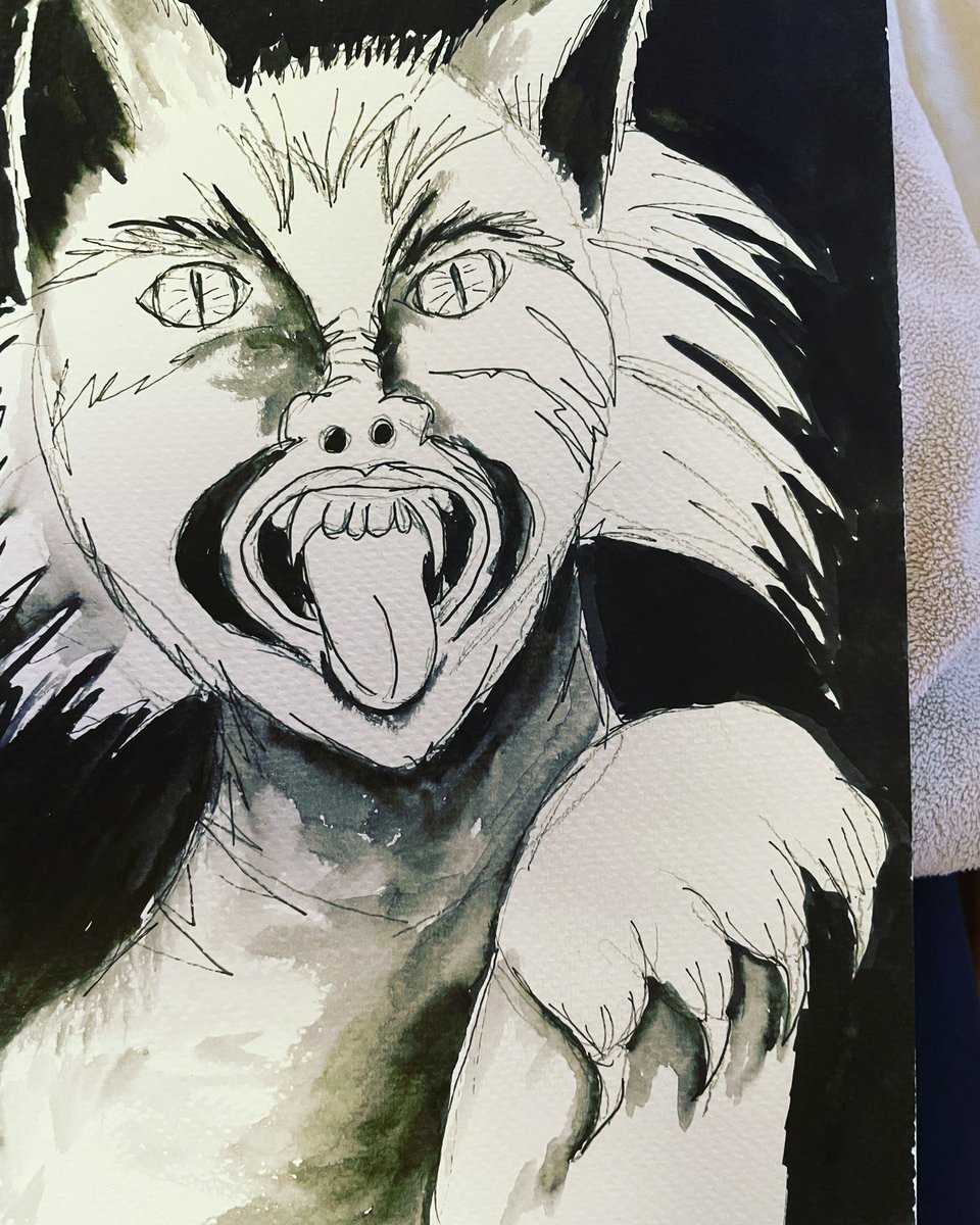 Meg_G_author's tweet image. It’s started! #inktober starts with #gargoyle and I decided to be inspired by my #yoga class this morning so went with the #lionbreath #simhapranayama #inktober2022 #inktober2022gargoyle #inktober2022day1 #inktoberchallenge