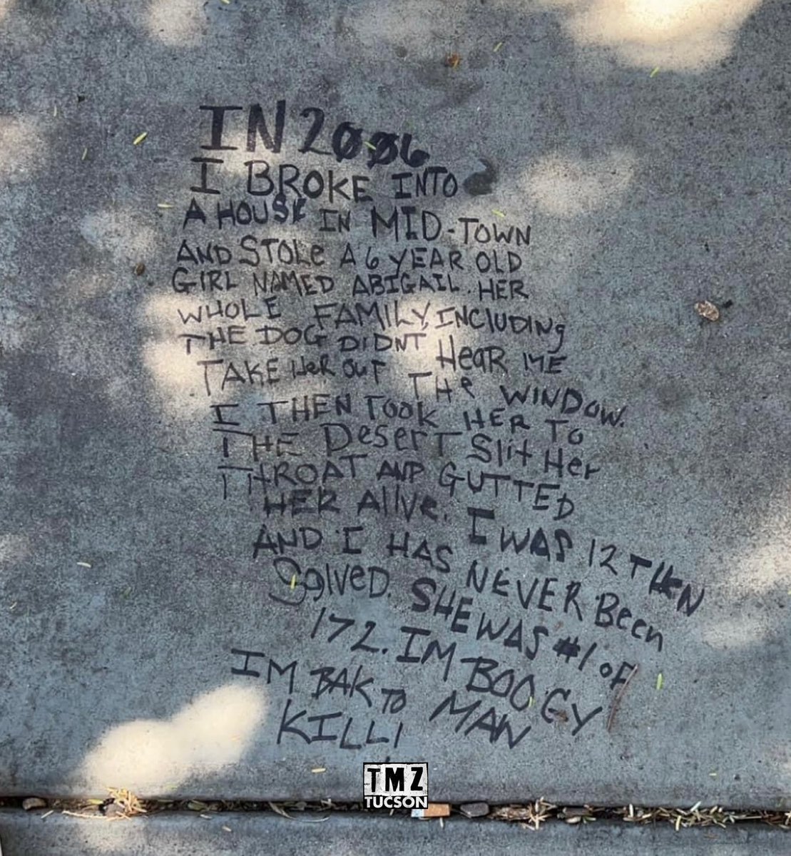 This was found on a sidewalk on Campbell/Irvington… creepy 😨🙊