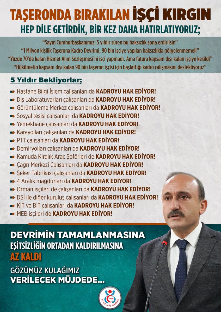#TaşeronİşçisindeAyrımYapmayın