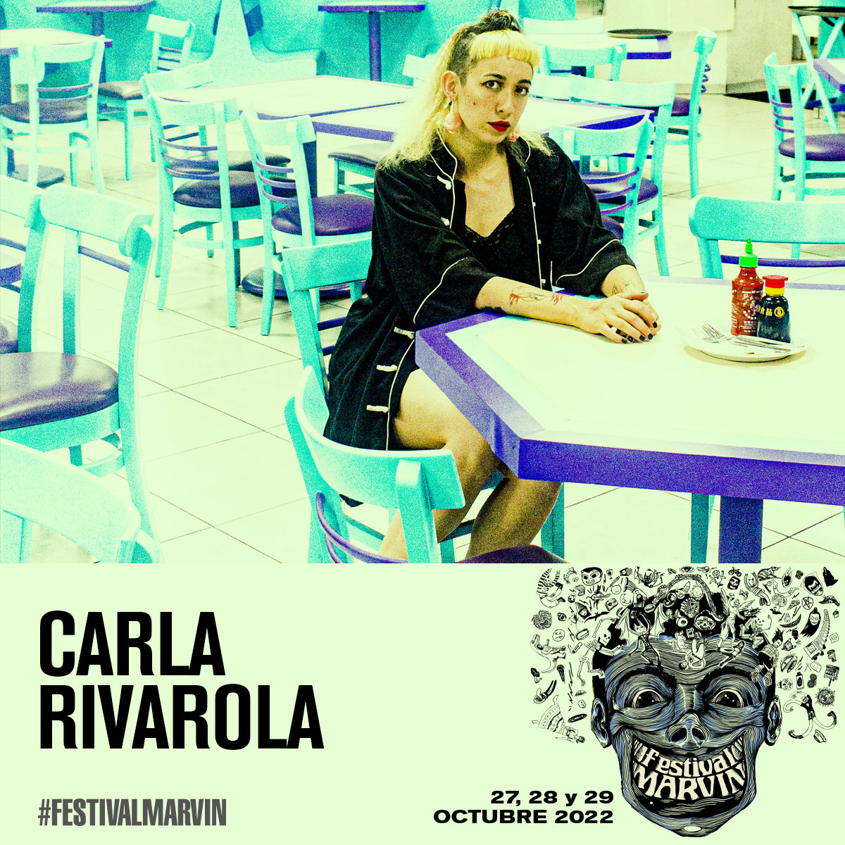 FestivalMarvin's tweet photo. Carla Rivarola es una destacada guitarrista y cantautora de peso escénico y gravedad afectiva que se desenvuelve entre ritmos retadores, palabras y melodías que pesan dentro del alma. Su música mandará a volar nuestras mentes en #FestivalMarvin 2022 ✨

🎶 https://t.co/na4KFVDAEa https://t.co/b6HUKhsrh4