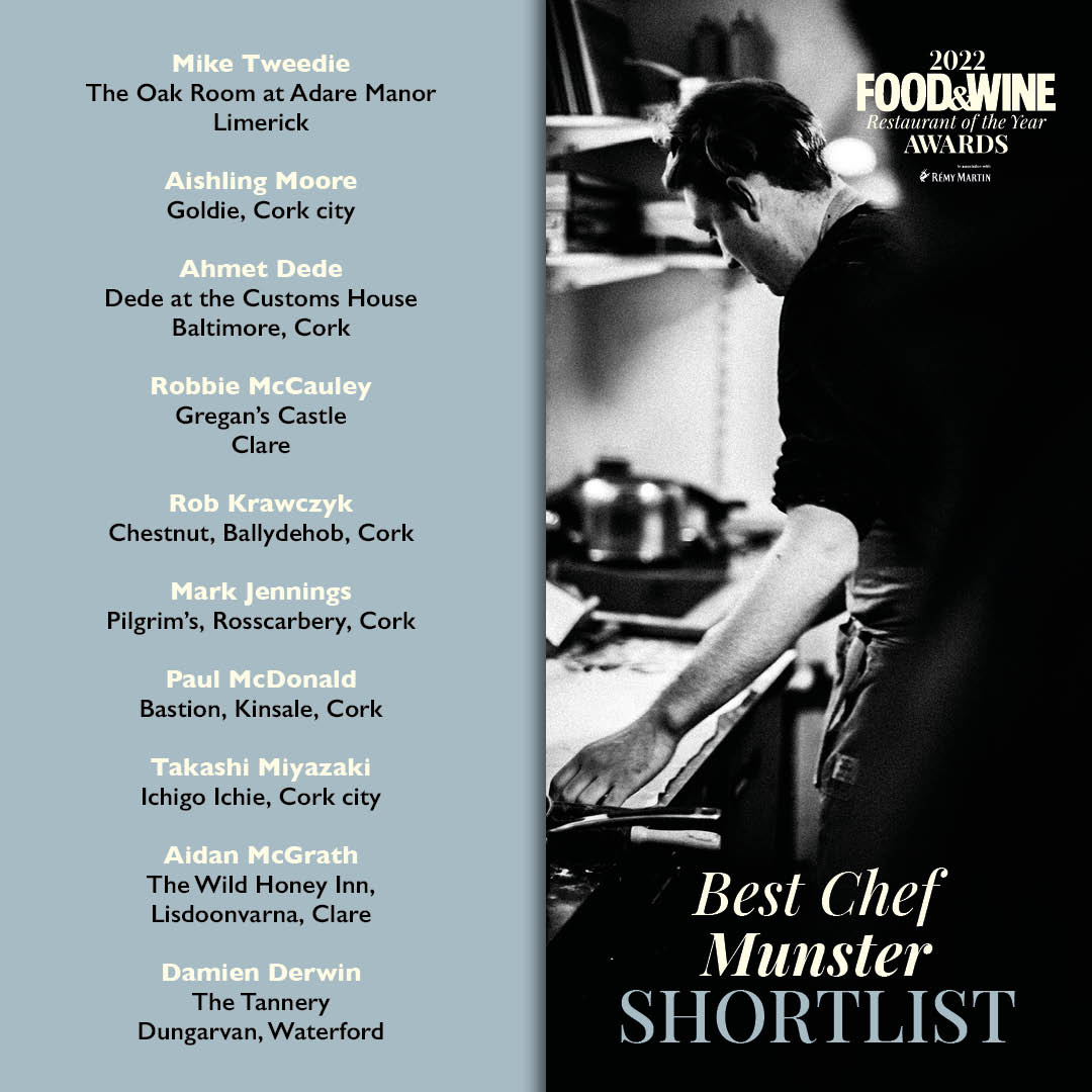 FOOD&WINE Magazine Ireland (@foodandwineie) on Twitter photo 🚨 🍴 🍷 #ROTYA2022 Best Chef Munster
Featuring <a href="/tweediesm/">Mike Tweedie</a> @aishlingmoore <a href="/ahmet_dede_/">Ahmetdede</a> <a href="/robbiewmc/">robbie mccauley</a> @krawczykrob @pilgrims_restaurant <a href="/BastionKinsale/">Bastion</a> <a href="/miyazakicork/">Takashi Miyazaki</a> <a href="/WildHoneyInn/">Wild Honey Inn</a> <a href="/DamienDerwin/">Damien Derwin</a>
Full details plus tickets:
businesspost.ie/life-arts/rest… 🚨 🍴 🍷 #ROTYA2022 Best Chef Munster
Featuring <a href="/tweediesm/">Mike Tweedie</a> @aishlingmoore <a href="/ahmet_dede_/">Ahmetdede</a> <a href="/robbiewmc/">robbie mccauley</a> @krawczykrob @pilgrims_restaurant <a href="/BastionKinsale/">Bastion</a> <a href="/miyazakicork/">Takashi Miyazaki</a> <a href="/WildHoneyInn/">Wild Honey Inn</a> <a href="/DamienDerwin/">Damien Derwin</a>
Full details plus tickets:
businesspost.ie/life-arts/rest…