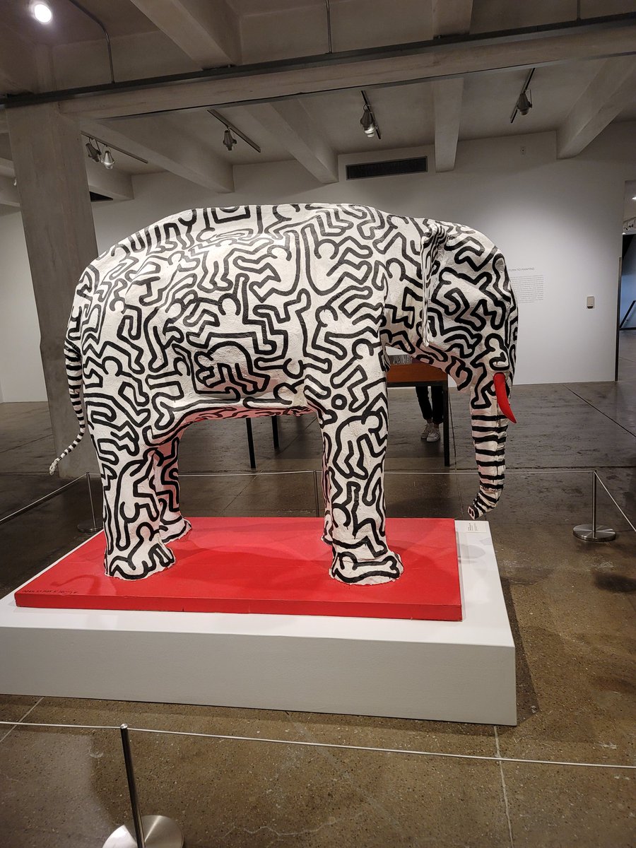 @andywarholmuseum Didn't realize Andy had Keith Harring to paint this elephant. I love Keith Haring's work 
#mrsmithsartroom4kids