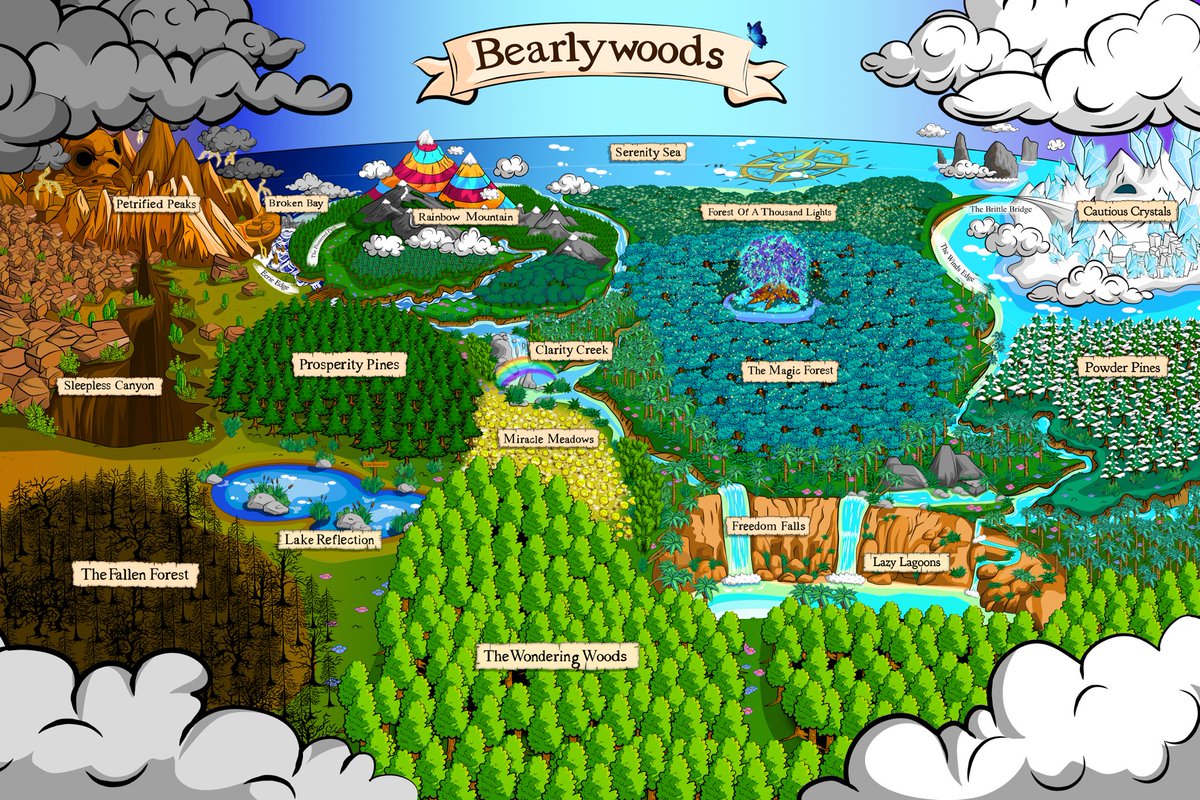 BearlyCreating's tweet image. Welcome to Bearlywoods!📍🗺

🦋✨