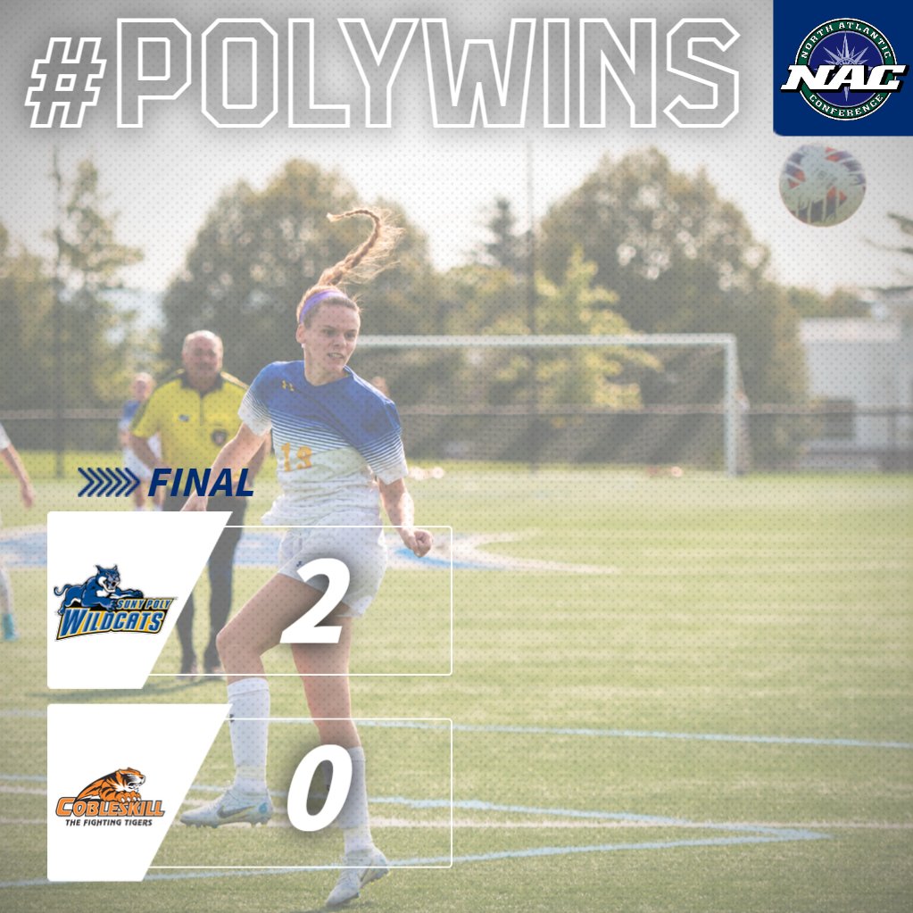 PolyWildcats's tweet photo. 🟡🔵#PolyWins
[⚽FINAL]
#PolyWSOC - 2
Cobleskill - 0
#d3soc @nacathletics https://t.co/29yst8i9UC
