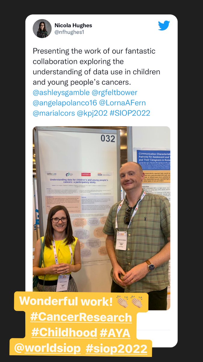 Benchista's tweet photo. #SIOP2022 was the perfect opportunity to expand, share knowledge and connect. Privileged to see groundbreaking and wonderful work developed by our leads and colleagues from around the world ๐๐ผ๐๐ผ๐๐ผ#ChildhoodCancer #PPIE #HeathData #ChildCancerSmart #Guidelines #Research https://t.co/FEYH9NSW3Q