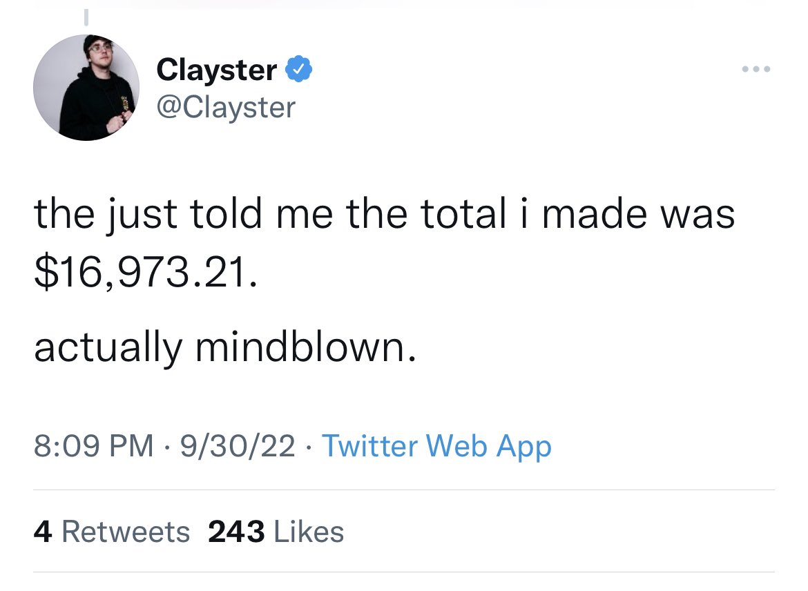 JakeSucky's tweet photo. After several wins in Courage’s $100k Fall Guys tournament, CoD World Champion Clayster is now officially also the #1 earner all-time in Fall Guys 😂

W https://t.co/Cbje9faz5X