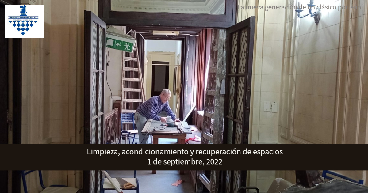 CAAjedrez's tweet photo. El día sábado 1 de octubre, un grupo de socios y socias, miembros de la Comisión Directiva, árbitros y profesores del Club, nos encontramos para trabajar en tareas de limpieza, acondicionamiento y recuperación de espacios de nuestra querida casa.

#ajedrez  #argentinaajedrez https://t.co/MoaPRdCgQ0
