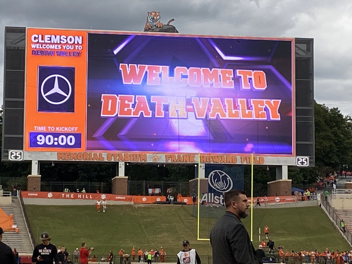 We are here in Death Valley in Clemson for Top 10 matchup between 10 NC State v 5 Clemson. @ABC11_WTVD @PackFootball
