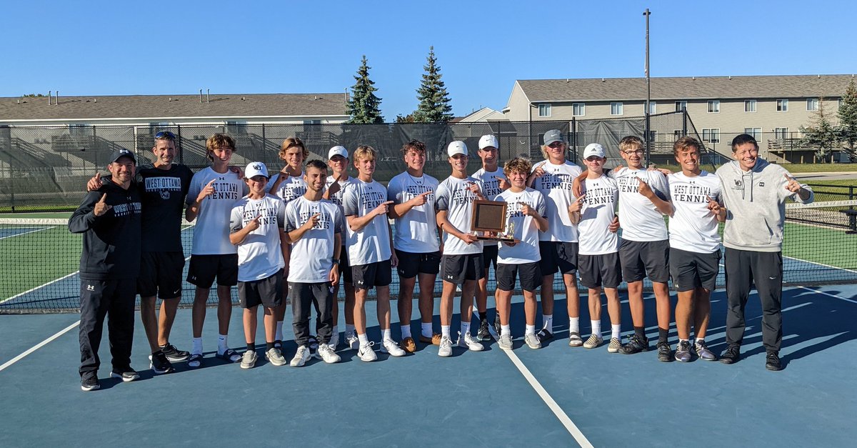Co-Conference champs with Hudsonville! WO took 1st in duel matches and HUD took 2nd. HUD took 1st at the conference tournament, we took 2nd. So we tie overall for the season. Great day of tennis! Back to back conference champs! GO WO <a href="/wopanthers/">West Ottawa Panthers</a> <a href="/WestOttawaHS/">West Ottawa HS</a> <a href="/HudTennis/">xman</a>