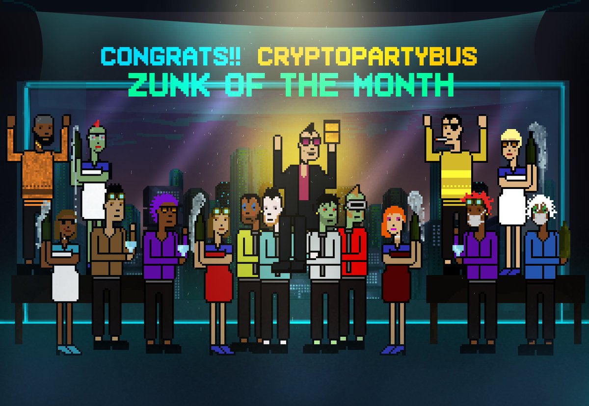 ZunkzNFTs's tweet photo. Congratulations @CryptoPartyBus for being selected as the #Zunk of the month for September 2022!
🙏Thank you for being such a valuable member of the zamily and always bringing the #zibes.
Come find 6 in the Discord to claim your prize 🎉.
#getzunked https://t.co/gk6oivj1mx