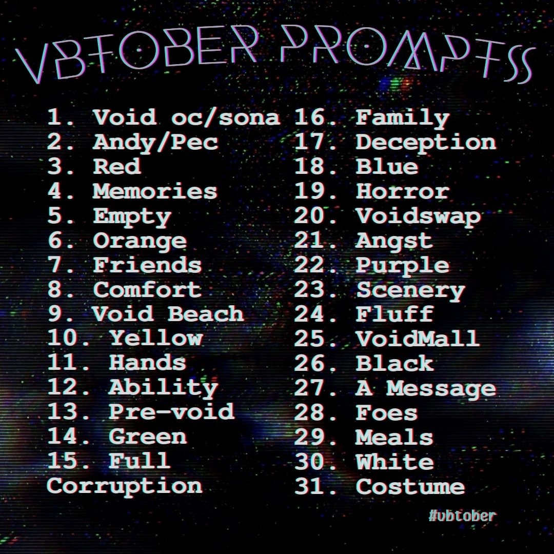 chayerii's tweet photo. VBTOBER ART PROMPTS!!!
happy october voidlings!! here an art challenge :DD
#VBTober #Voidbit #Voidtwt https://t.co/oDirK0vlTS