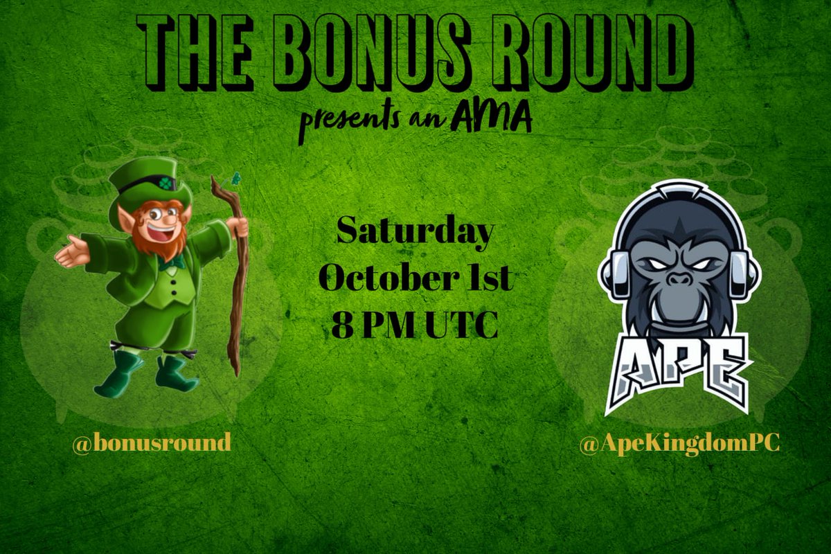 We have today an AMA with “The Bonus Round” 📣 Join us on their channel: t.me/bonusround

Check for your local time the clock on the pinned 💥

We’re keep on building 💎

Team Ape Kingdom 🦍