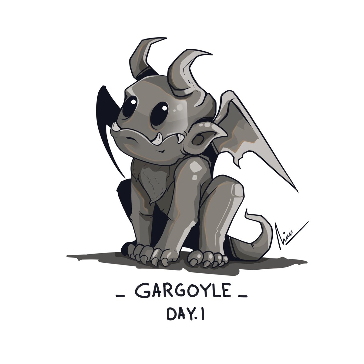 Gargoyle day1 #inktober2022