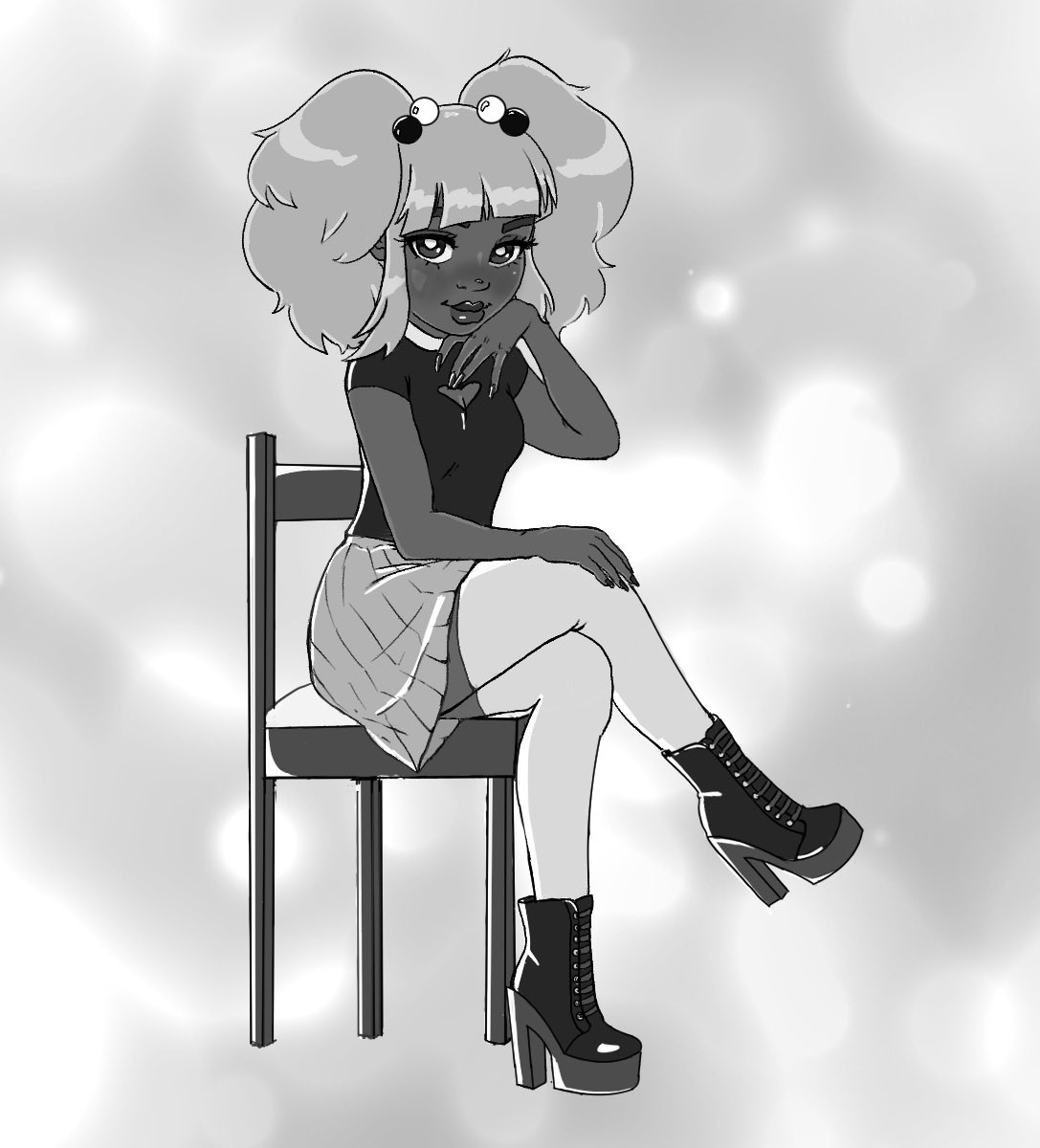 MayBlue101's tweet photo. Hello, here are some pieces to jumpstart #blactober 
I will try my best to post some pieces this month! #MonsterHigh #draculaura #clawdeenwolf #amphibia https://t.co/J2uepBeSlJ
