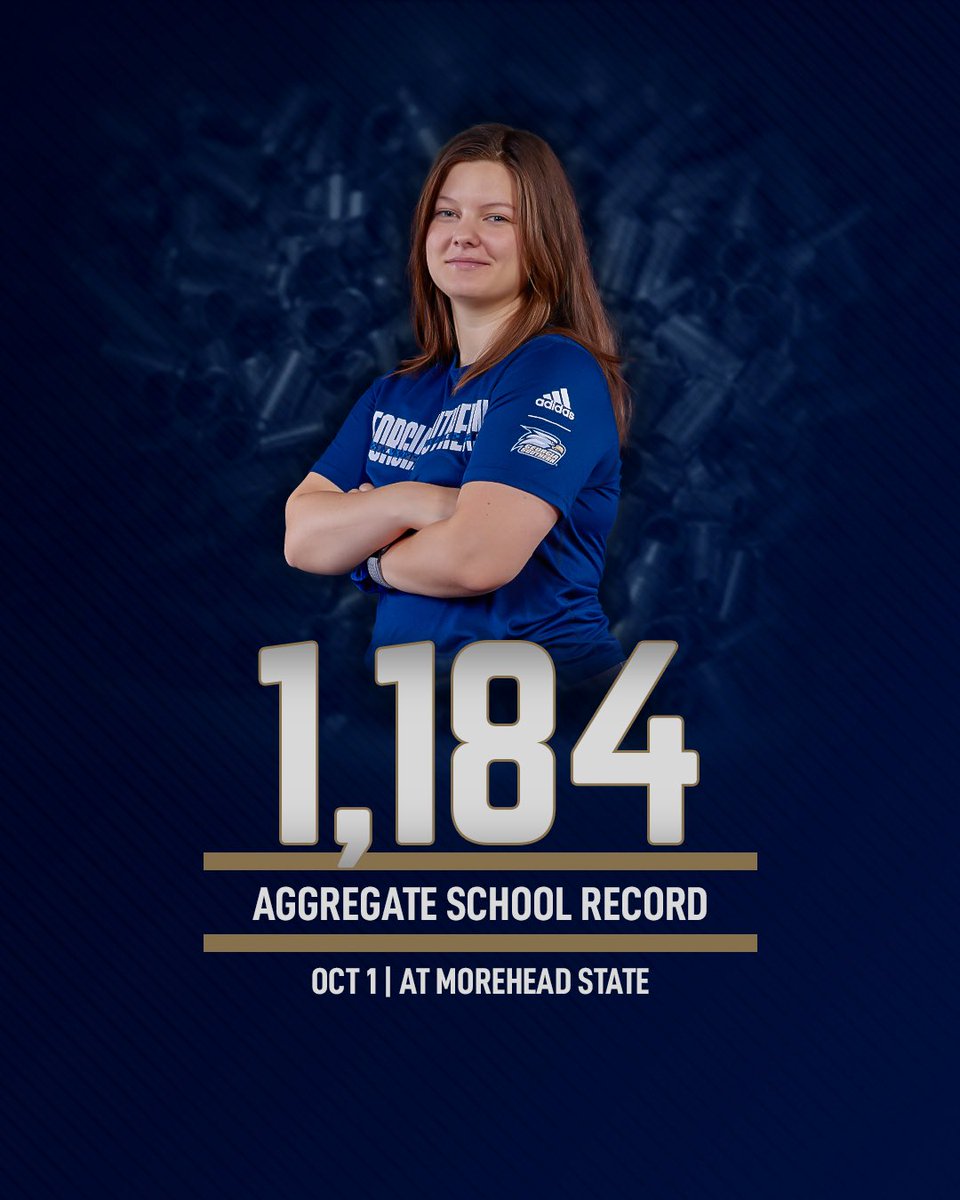 GSAthletics_RF's tweet photo. Addy Burrow sets yet another 𝗦𝗖𝗛𝗢𝗢𝗟 𝗥𝗘𝗖𝗢𝗥𝗗 with a 1,184 aggregate beating the one she set yesterday! 

#HailSouthern https://t.co/fBA37eq8PH