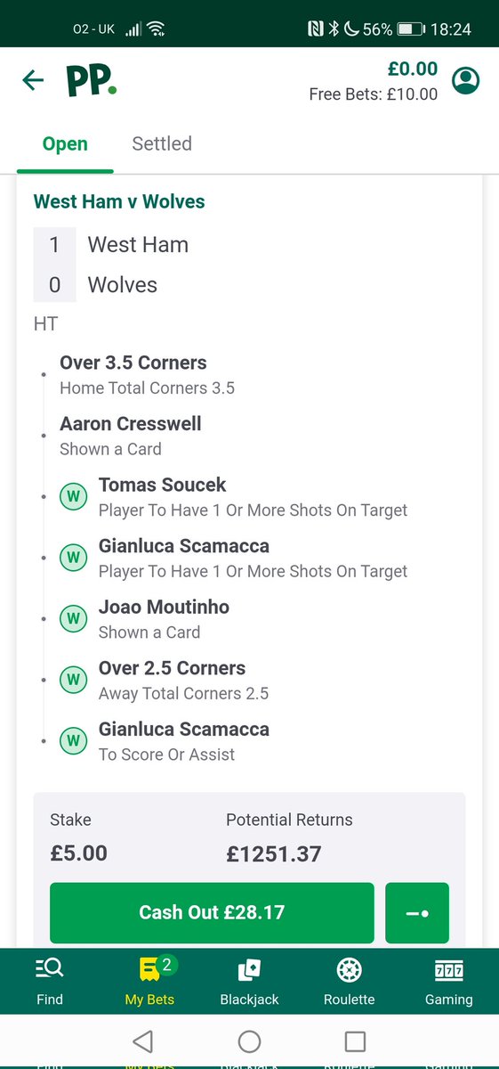JasonBl91853548's tweet photo. @AndyRobsonTips Just need Cresswell card and 4 WH corners 😭 no home 1st half corners. https://t.co/SduZaBOJB2