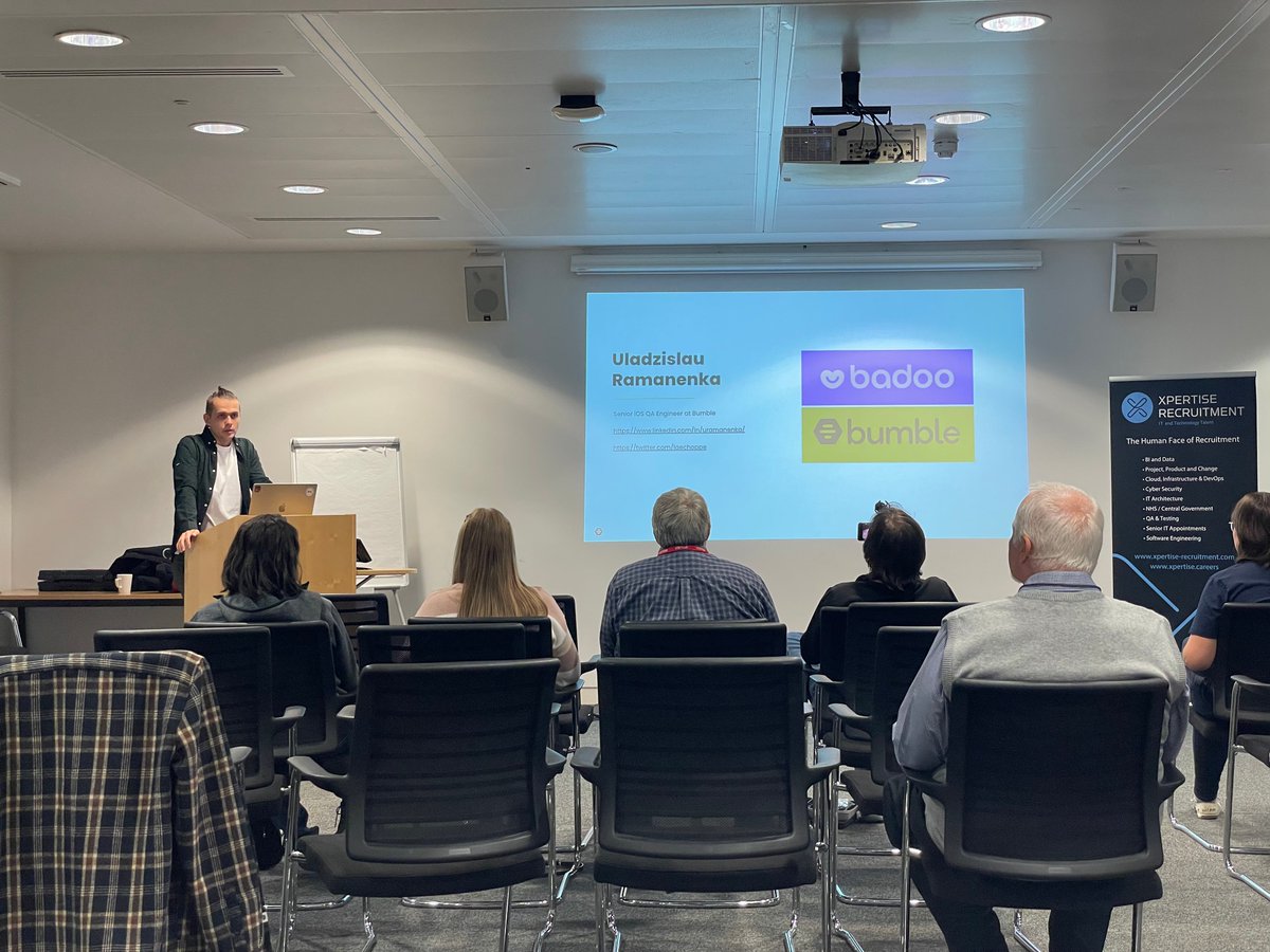 MoTCoventry's tweet image. Pleased to say the @ministryoftest #MidsTest meetup went ahead as planned, with a fantastic &quot;Hourglass into Pyramid: How you can improve the structure of your tests&quot; talk from @laechoppe. 👏