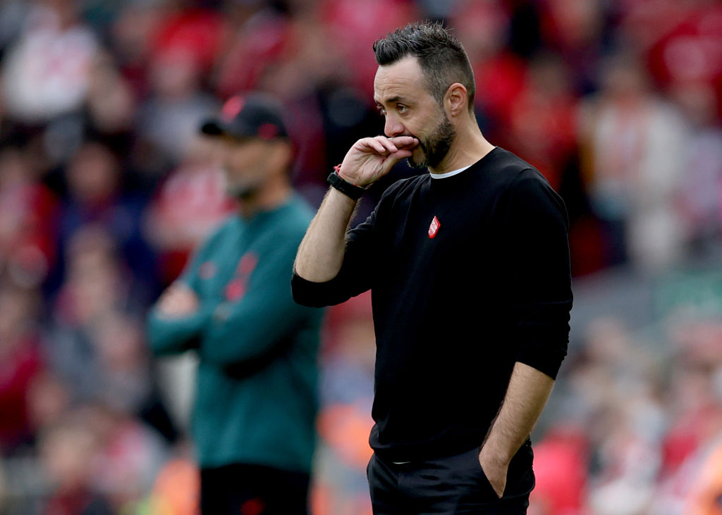 De Zerbi: "I'm just thinking about what happens a couple of months ago &amp; where I was in February. I was sure today we could play a very good game. I am very proud of being the head coach of Brighton. But my thoughts still go to Shakhtar Donetsk and all of the Ukrainian people."