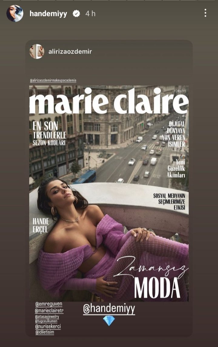 Nunziatrn's tweet photo. Repost #HandeErcel
#HandeErcelXMarieClaire
#AtasayXHandeErcel https://t.co/sKse5anCOa