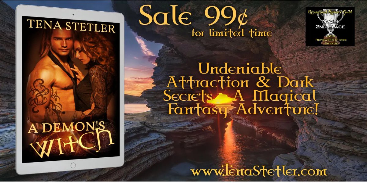 TenaStetler's tweet photo. #99cents A DEMON'S WITCH Join the adventure of Bruce &amp; Angie on an entertaining escape. This spicy romance has it all intrigue, humor, thrills, danger &amp; magic to keep you on the edge of your seat. https://t.co/pyA5AZROJ1 #wrpbks #antasy #Witches #BookBoost #PNR  #Writingcommunity https://t.co/QcQ4Z0C0QT