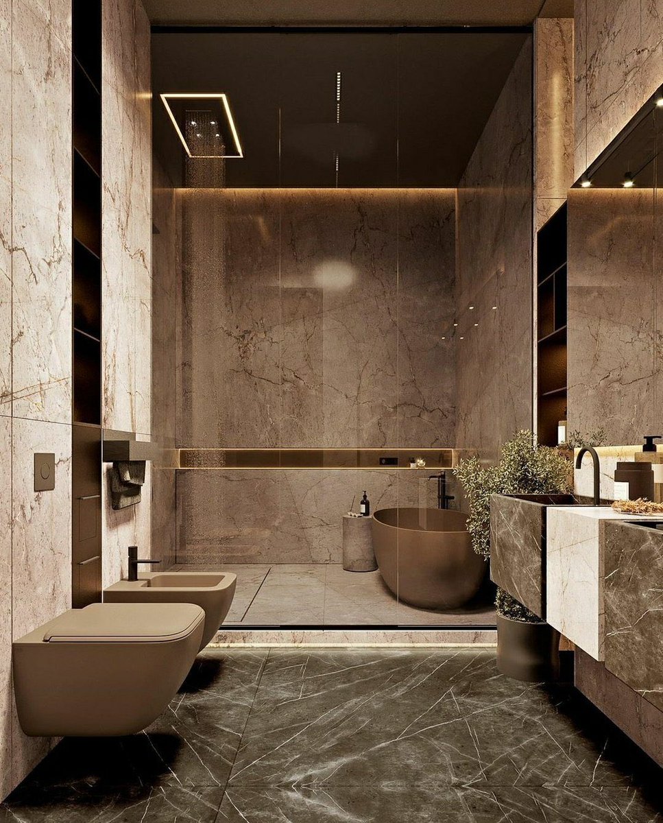 INTERIORBYHUT's tweet photo. Stunning bathroom 🚿 https://t.co/l1lMxG6RcS