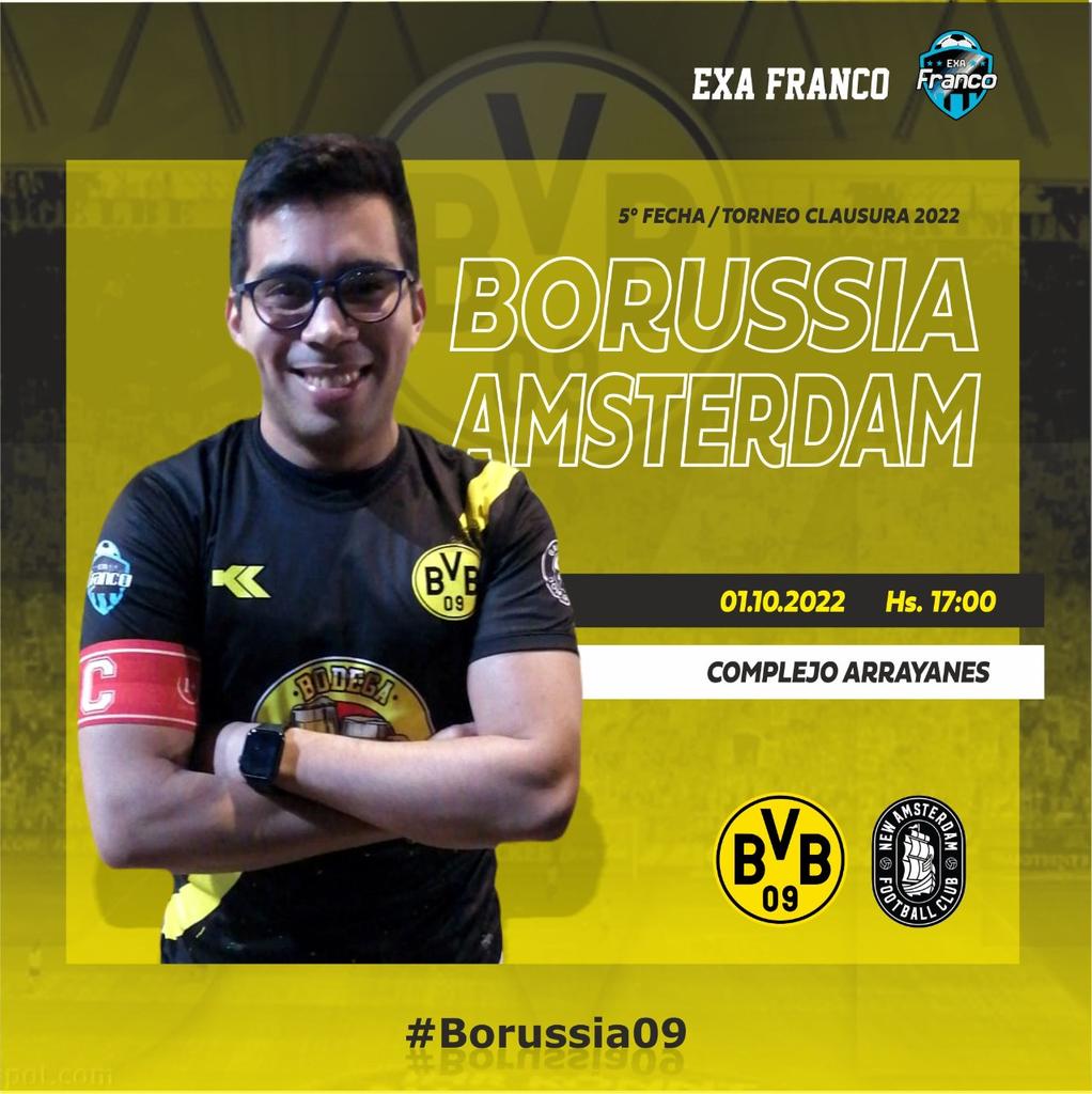 bvb09_franco's tweet photo. Hoy juega Borussia!
Por la 5ta fecha del Clausura @exafranco Borussia enfrenta al equipo de Ámsterdam por mantenerse en la cima. #VamosBorussia ⚫🟡 https://t.co/cUHarkzRZY