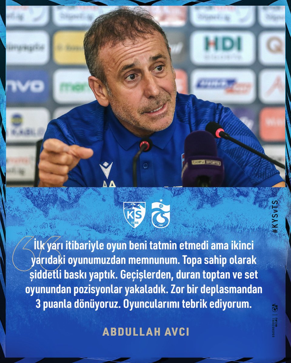 Teknik Direktörümüz Abdullah Avcı'nın maç sonu değerlendirmeleri #KYSvTS 

🔗bit.ly/3rjP8jI