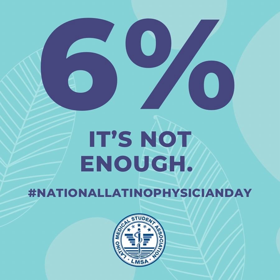 6%, ITS NOT ENOUGH. #nlpd #nationallatinophysiciansday