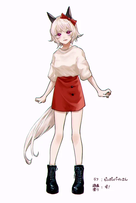 ピンポンパールさんにラフ画を頂いて描きました 